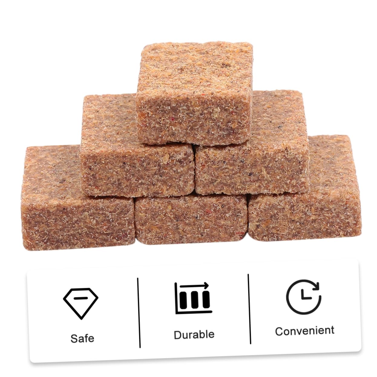 HANABASS 50pcs Charcoal Burning Wax Blocks Campfire Starter Logs for Outdoor Fire Fire Logs for Camping