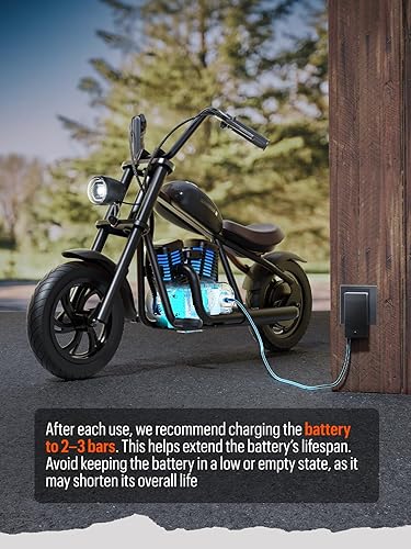 Miniatura 8 de Hyper GoGo Bicicleta eléctrica para niños bicicleta eléctrica para niños con luces ambientales coloridas, 3 modos de velocidad de hasta 10 MPH, 60