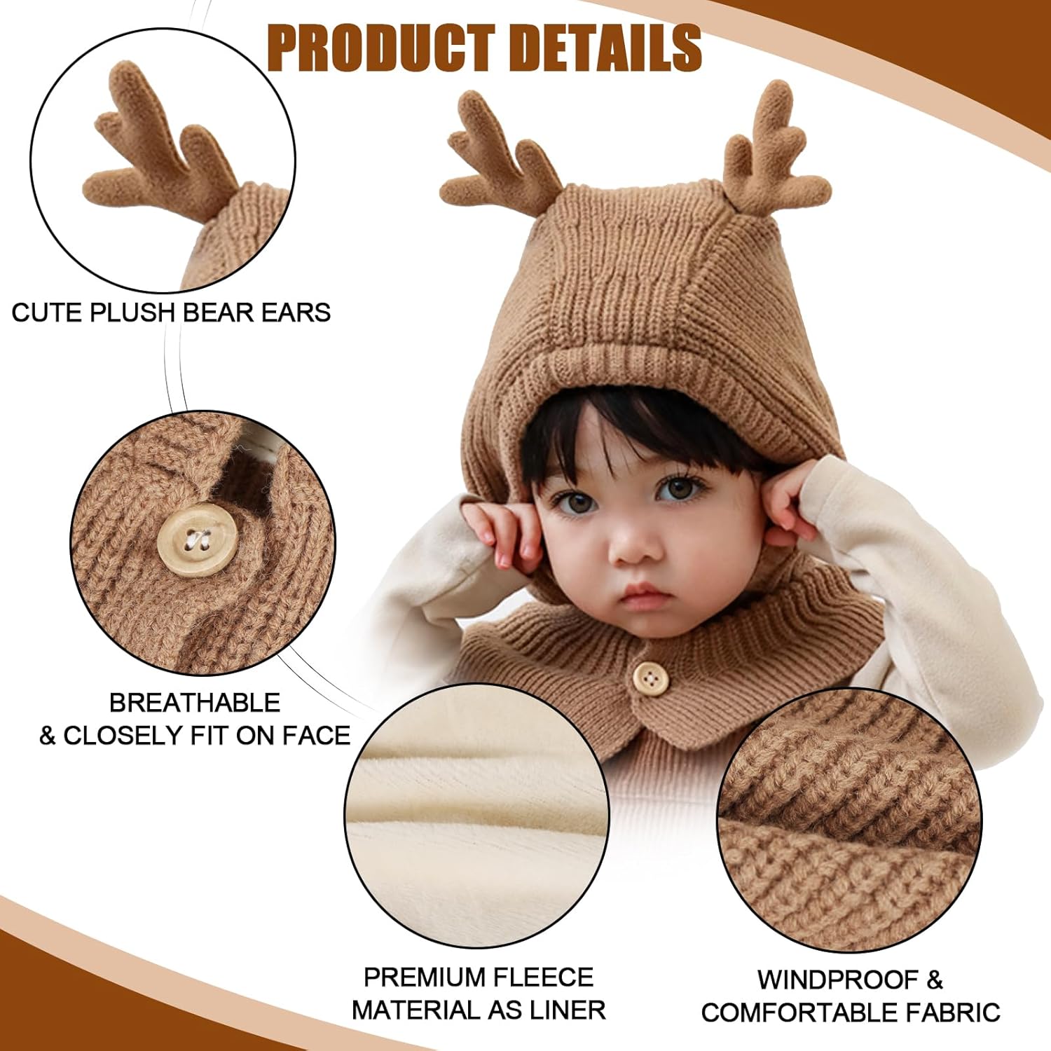 TAGVO Cagoule En Polaire Thermique Chaude, Cagoule Pour Le Visage Coupe