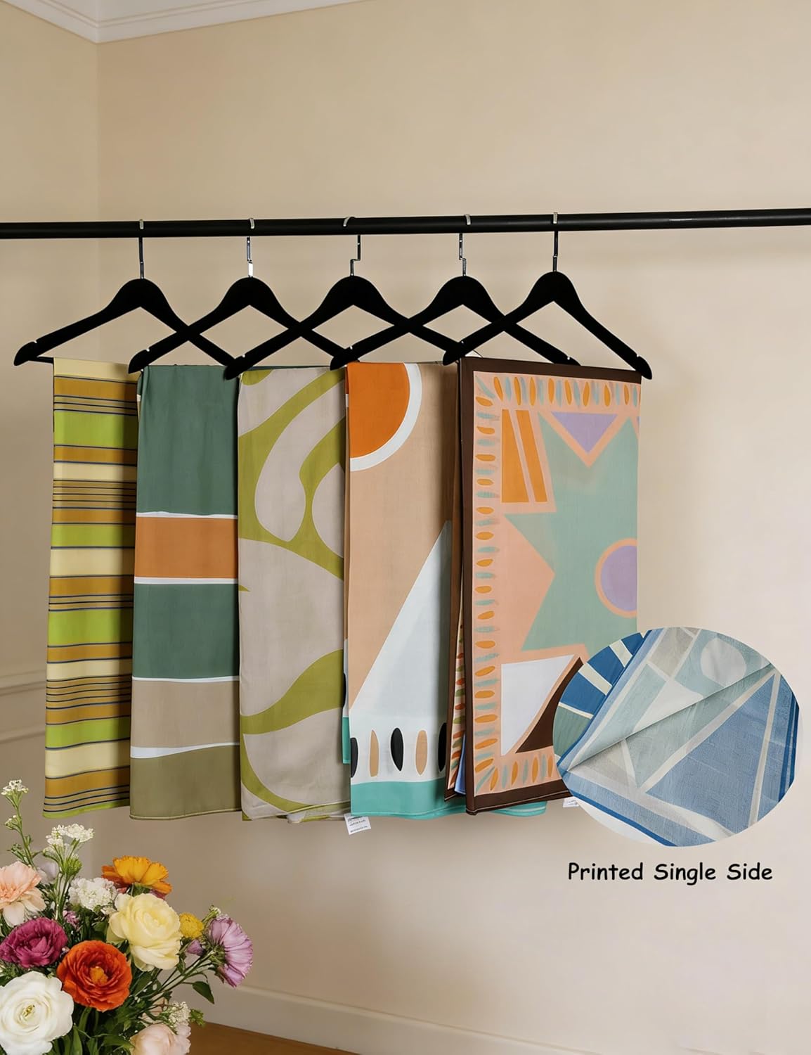 Fiona Jolin Women's 2026 Sarong Pareo Cotton Beach Coverups Lightweight Wrap Skirt Boho Printed Bikini Cover Ups - Image 5