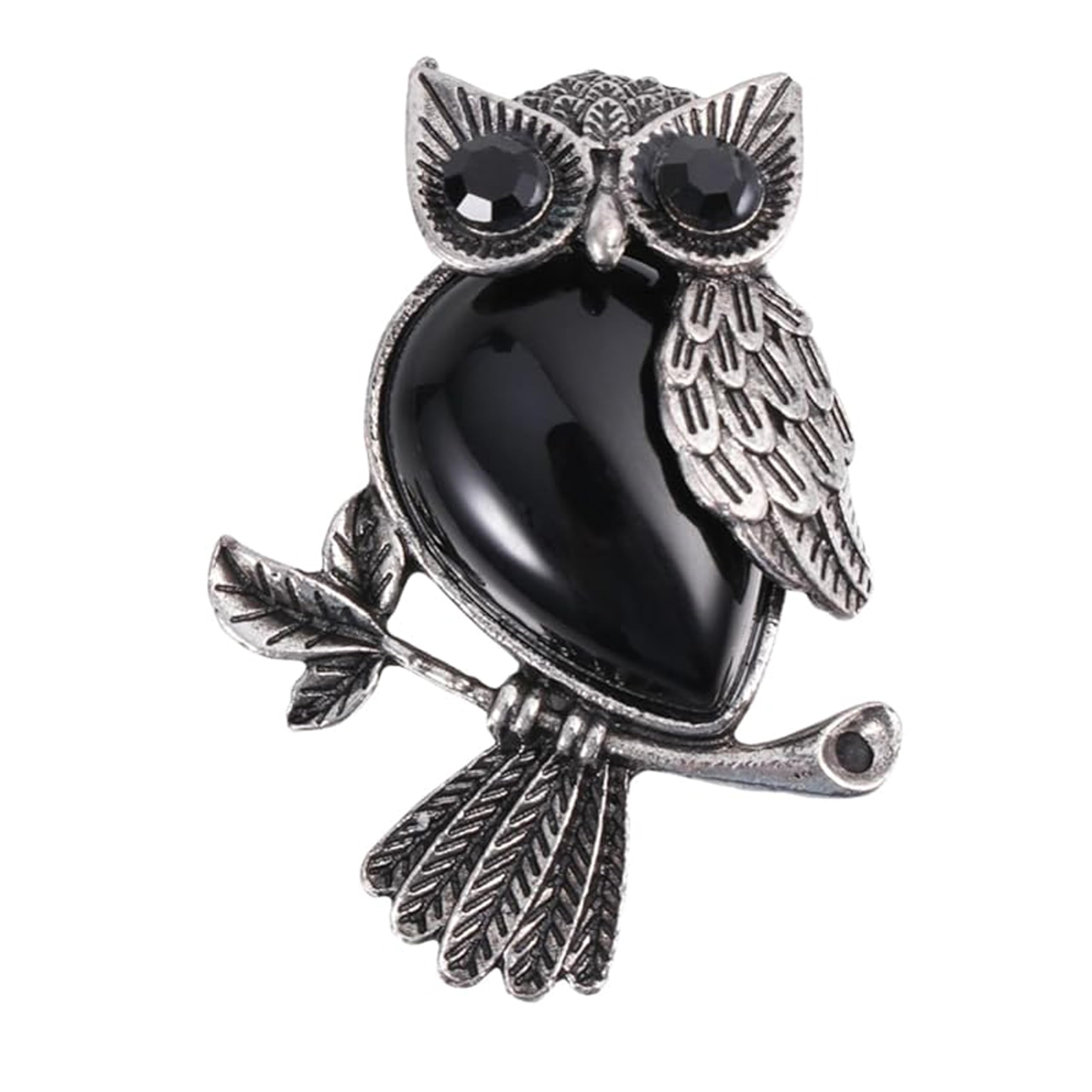 Black Obsidian Owl Necklace ? Healing Crystal Pendant for Chakra Balancing & Positive Energy Practices-image-46