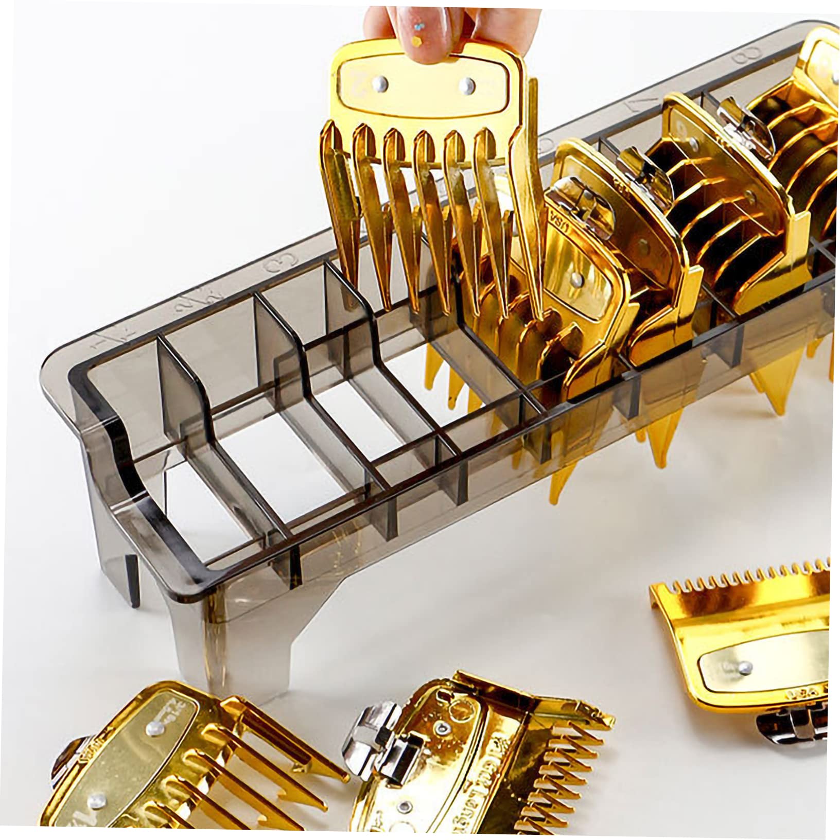 BELLIFFY Guide Comb Storage Case Holder for Barbershop Accessories Practical Organizer for Hair Clippers Easy to Carry and Keep Tools Clean for Home and Professional Use