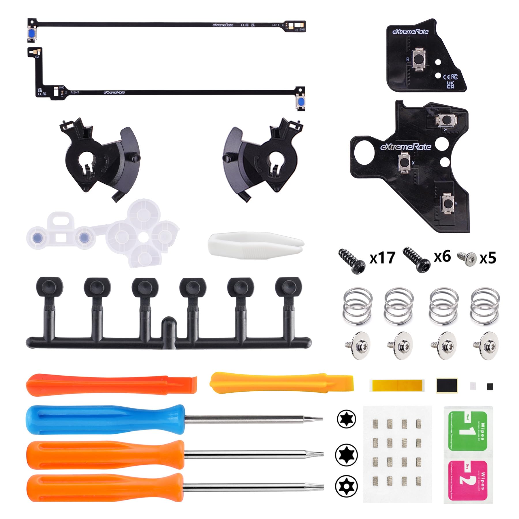 eXtremeRate Whole Clicky Kit pour Xbox Elite Series 2 Manette avec Gâchette & Boutons pour Xbox Elite Series 2 Core Manette (Modèle 1797) Switches Tactiles Ergonomiques Kit Clicky - Version Forte
