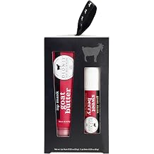 Dionis Goat Milk Lip Balm and Flavored Lip Mask Gift Set, Sweet Berry