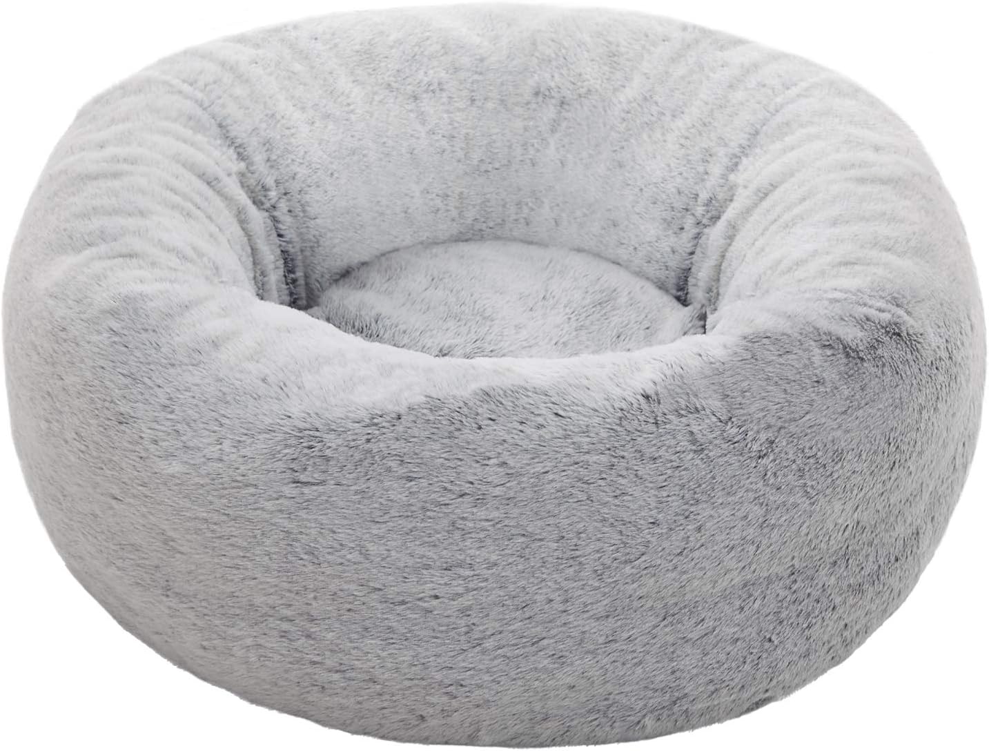 EXQ Home Calming Cat Bed,Fluffy Cat Beds for Indoor Cats,Machine