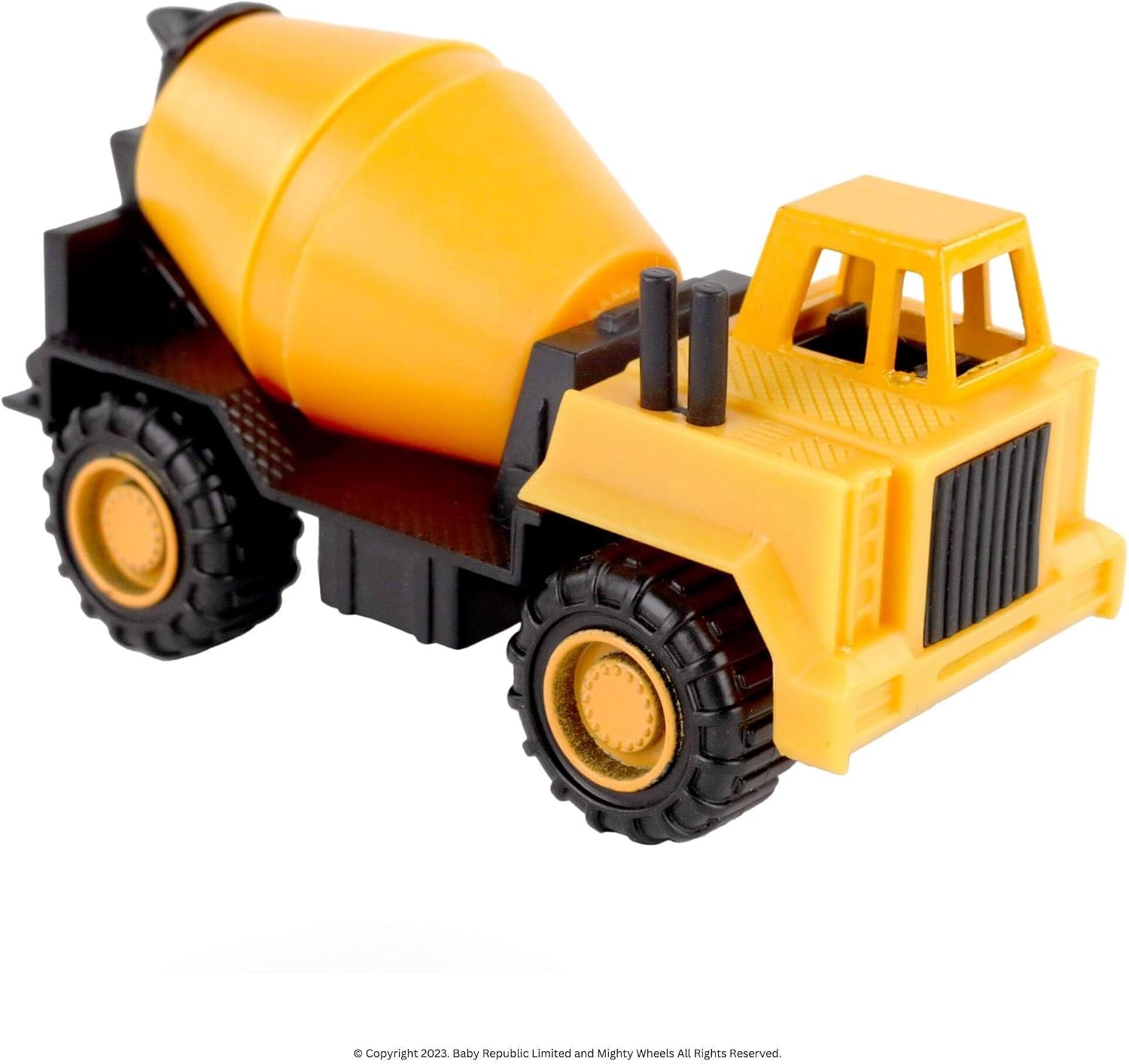 Mighty Wheels 5 Pc Steel Construction Truck Toys Set 3.5", Includes Dump Truck, Front Loader, Bulldozer, Cement Mixer, Crane - Image 5