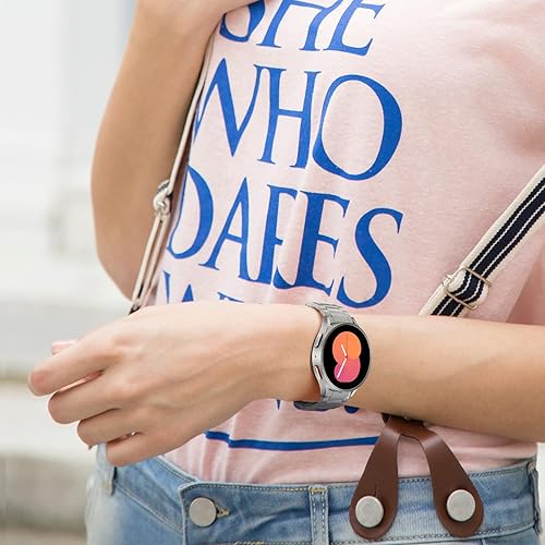 Miniatura 9 de Pencoda Compatible con Samsung Galaxy Watch 654 Band 1.575 in 1.732 in, sin huecos, correa de reloj de metal de titanio de 0.78 pulgadas compatible