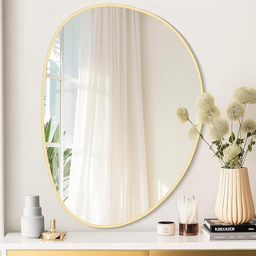 Miniatura 10 de WallBeyond Espejo asimétrico, espejo de pared irregular, espejos de pared únicos decorativos para dormitorio, sala de estar, entrada, pasillo,