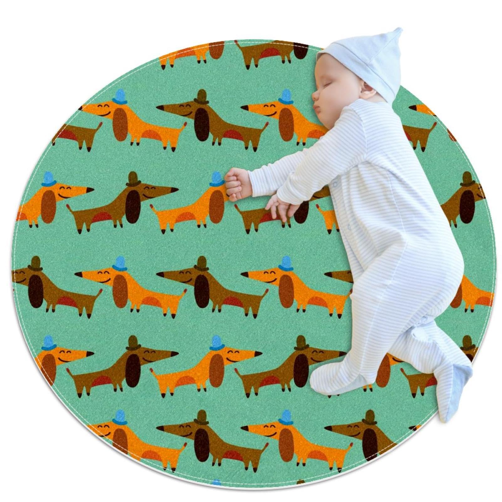 Tapis de salle de bain teckel pour une chambre d'enfant douce