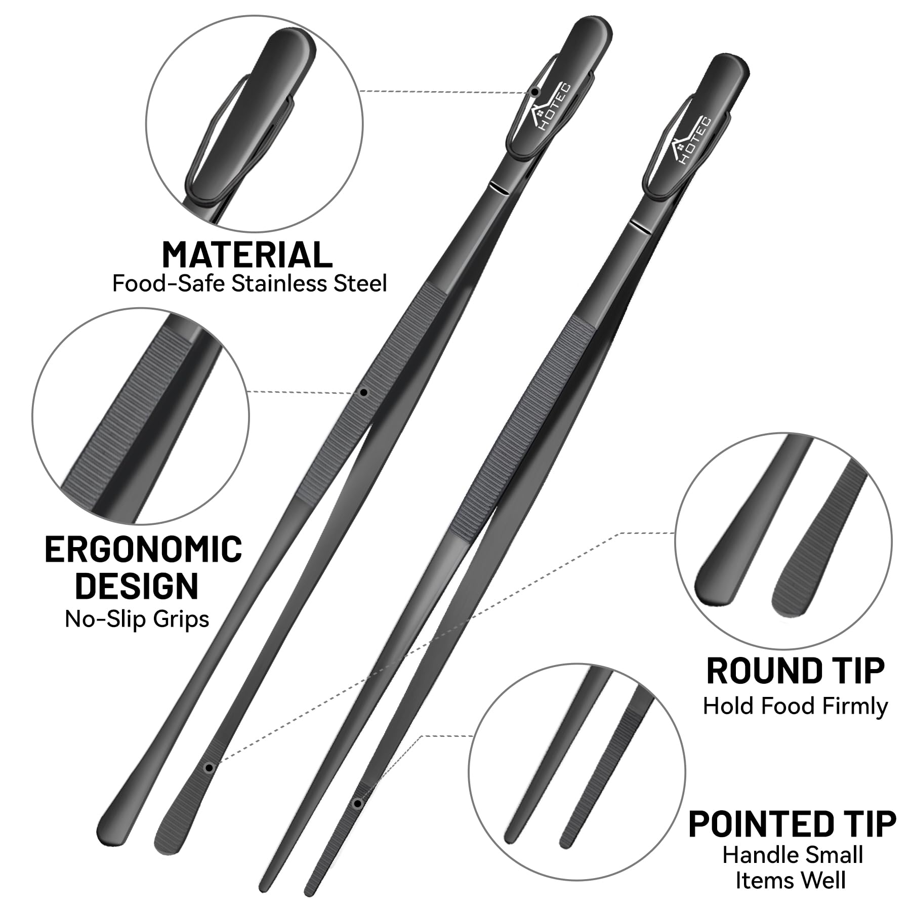 ENO - Pince fine-Inox - Pince fine de cuisine en inox