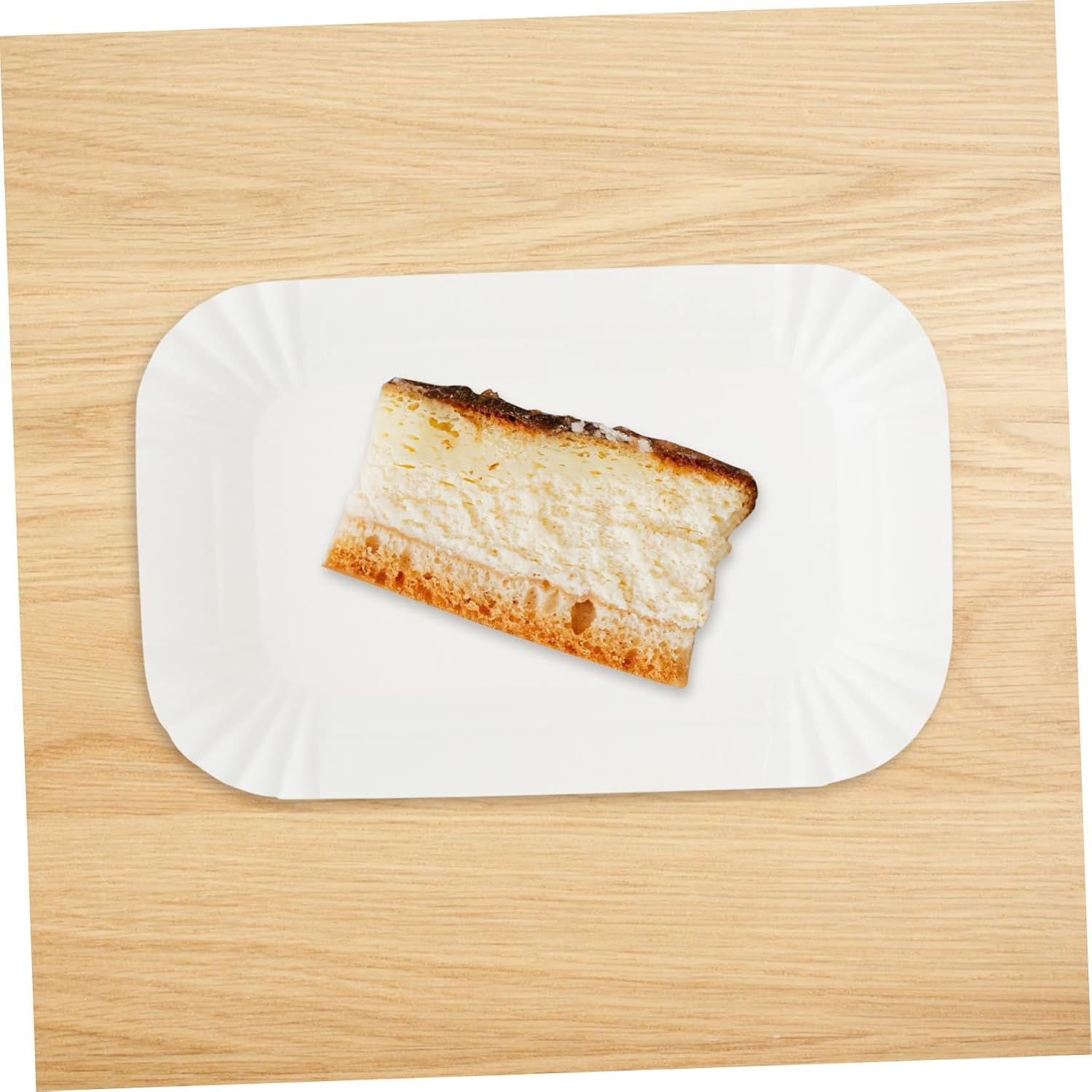 MAGICLULU 100pcs Dessert Plates Heavy Duty Disposable Trays for Parties Home Use and Special Events Premium Safe Material for Everyday and Formal Settings