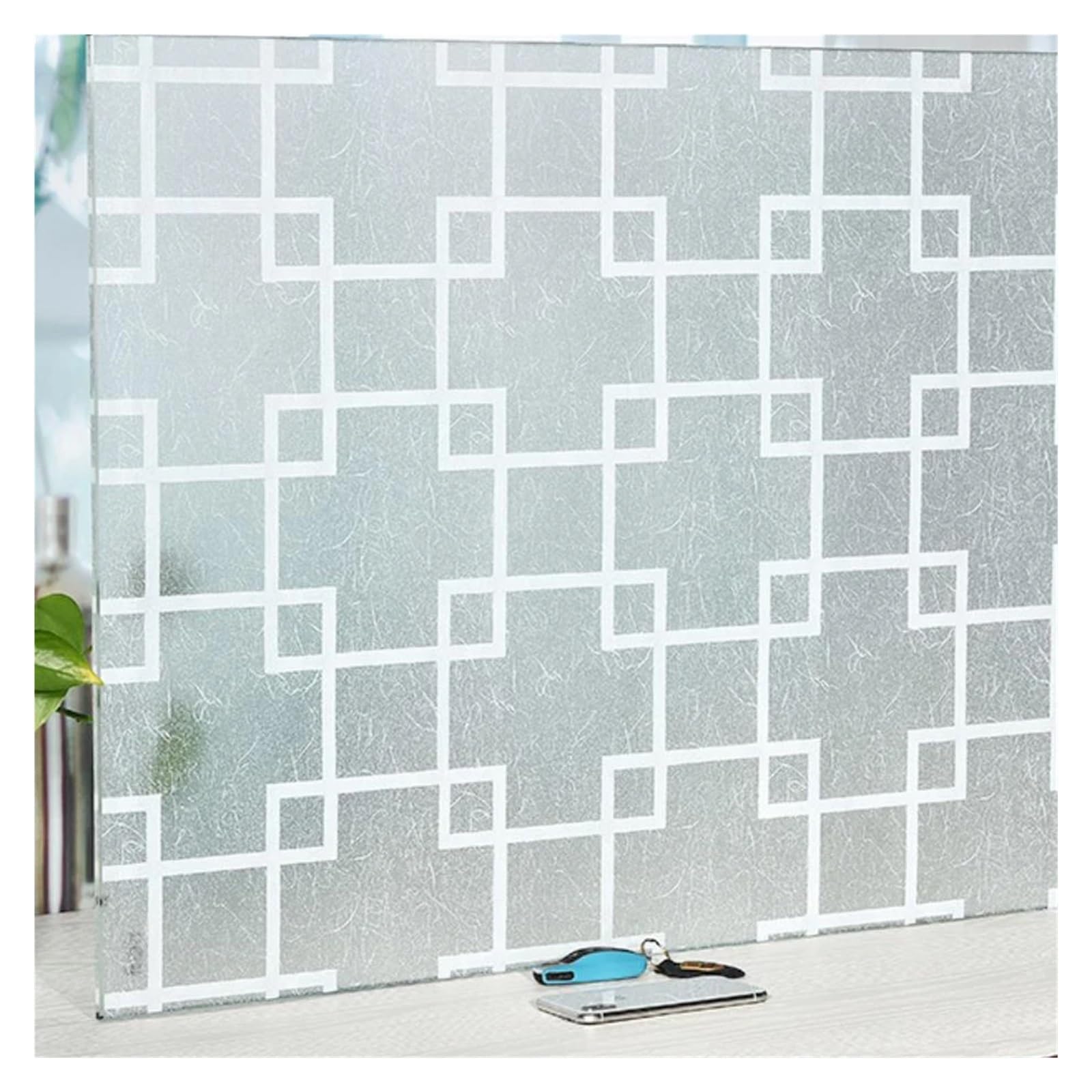Glass Windows Privacy Film Frosted Static Cling Privacy Film, Decorative Opaque Glass Sticker, 30-55x100-500 cm(G,55X100 CM)