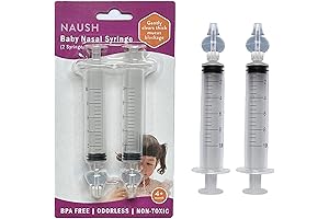 Professional Silicone Nasal Aspirator Kit with 2 Disposable Syringes Bottles for Babies