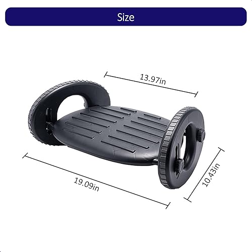 Miniatura 6 de Reposapiés para debajo del escritorio, ajuste de ángulo de 4 niveles y función de balancín activo, soporte de pie ABS duradero, diseño