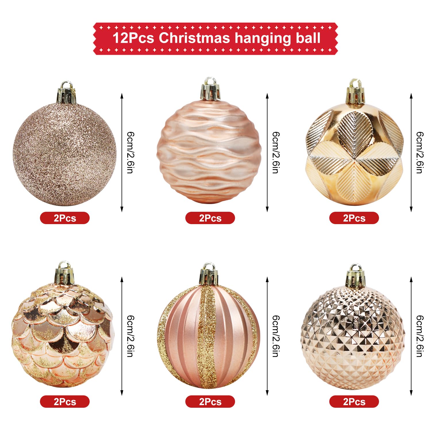 Confezione 100 Palline di Natale Colore Gold, Palle di Natale Diametro 3/4/6 cm, Addobbi E Decorazioni per Albero di Natale, Colore Oro | Leroy Merlin