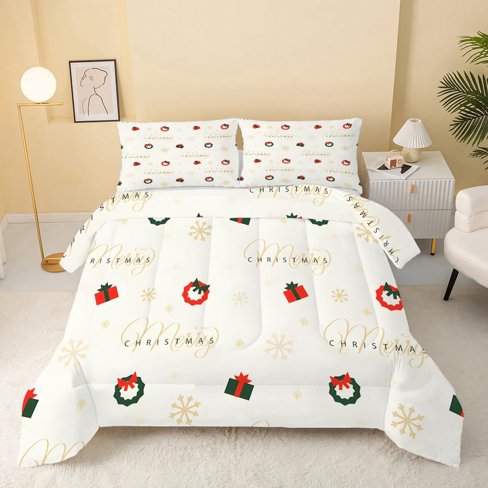 Couette sans housse réversible 220x240 avec taies d'oreiller 65x65 DF124