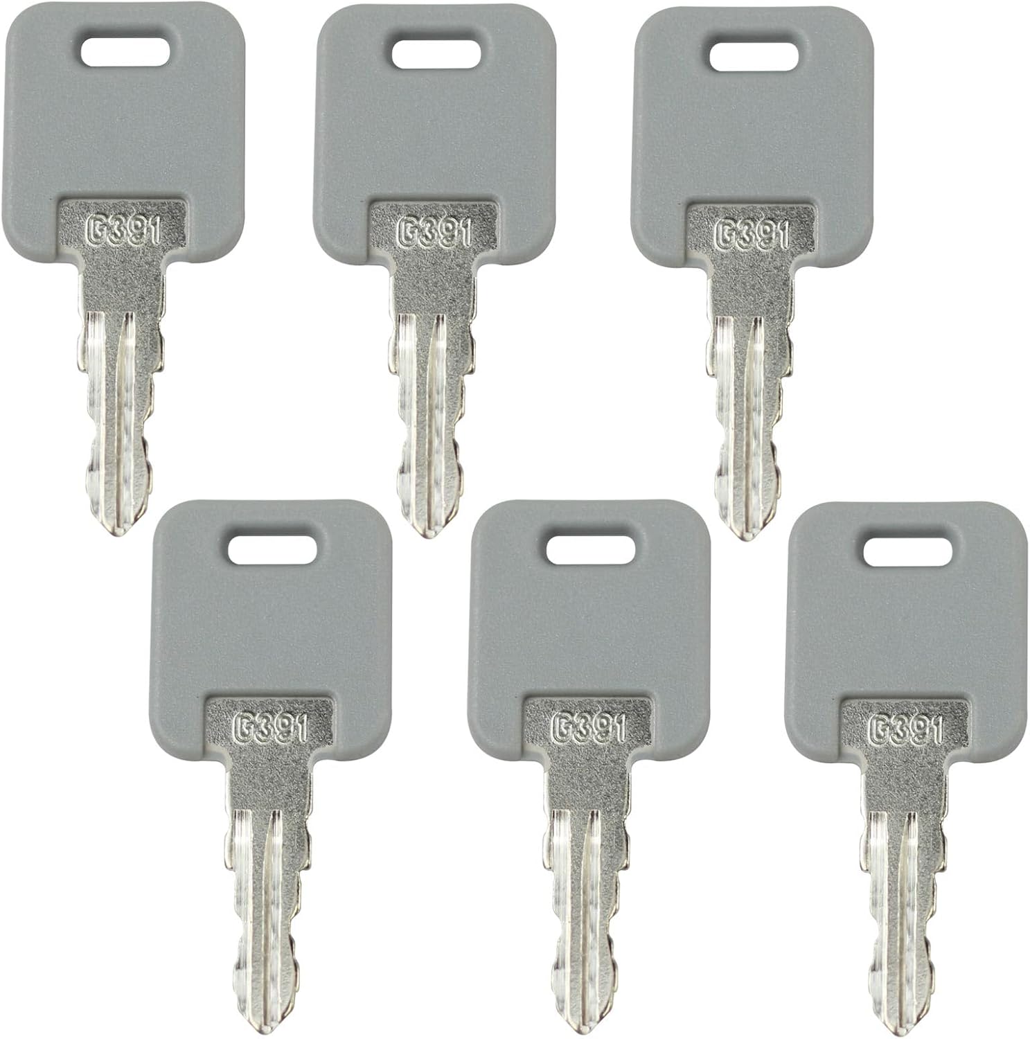 6PCS Camper Key G391 Replacement for Glo-bal Link FIC Lippert Components Montana RV Camper Motor-Home Trailers Grey
