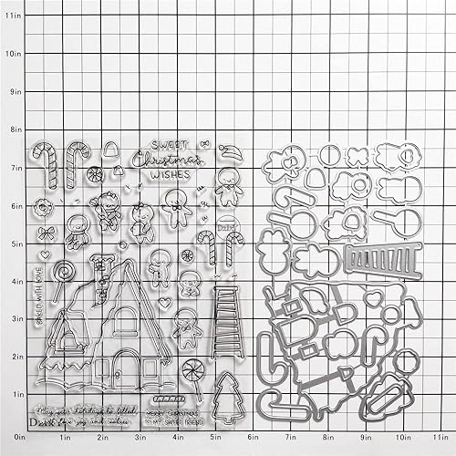 Miniatura 2 de DzIxY Casa de muñecas de Navidad sellos transparentes y troqueles de corte de metal para hacer tarjetas, álbumes de recortes, suministros de papel,