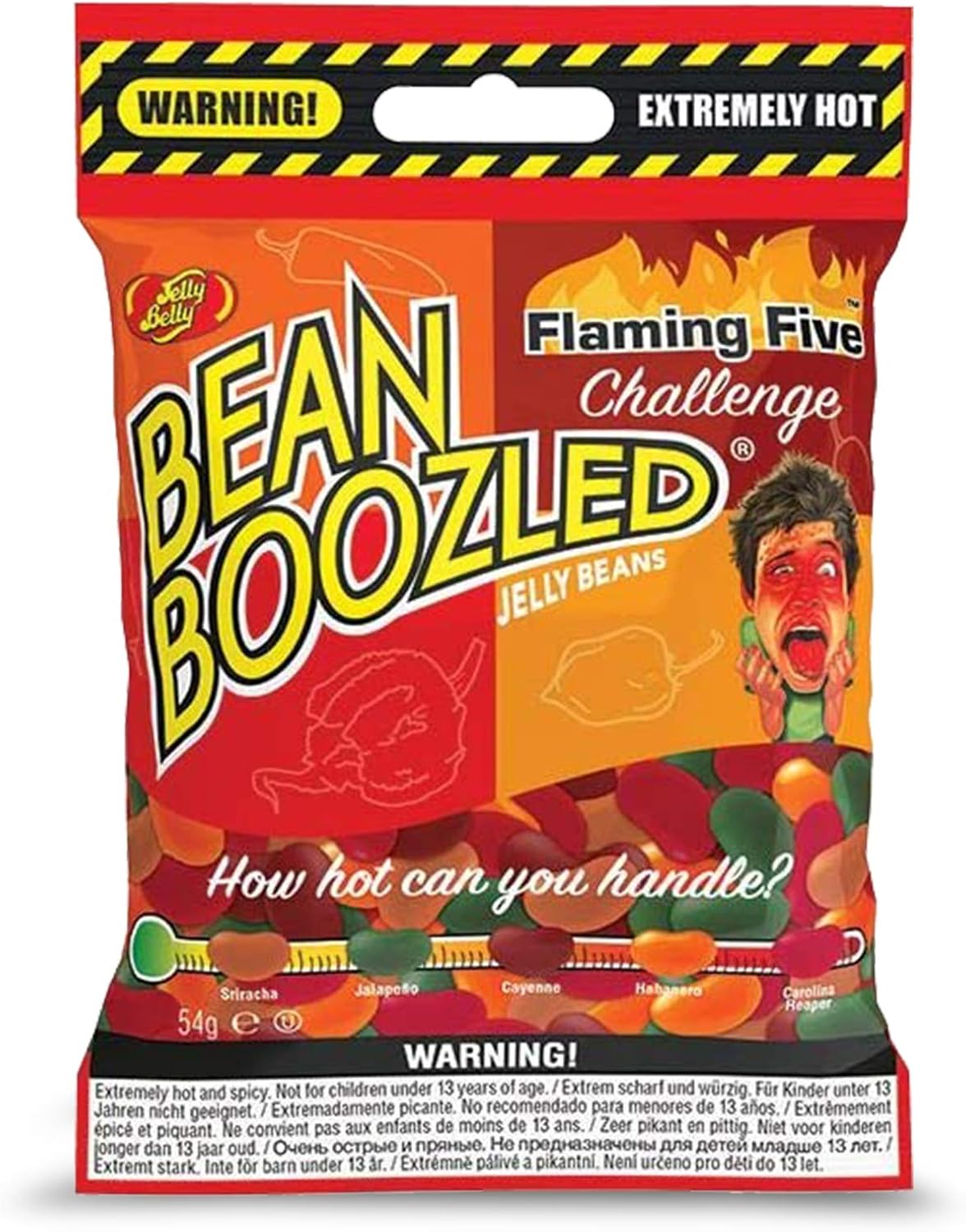 Jelly Belly frijol boozled llameante cinco bolsa - frijoles extremadamente caliente caramelo - para llena de diversión fiestas de adultos, 54g (paquete de 1)