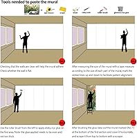 Vista 21 de Papel pintado 3D visual de otoño de bosque caducifolio, escena natural brumosa, hermoso mural decorativo grande para dormitorio