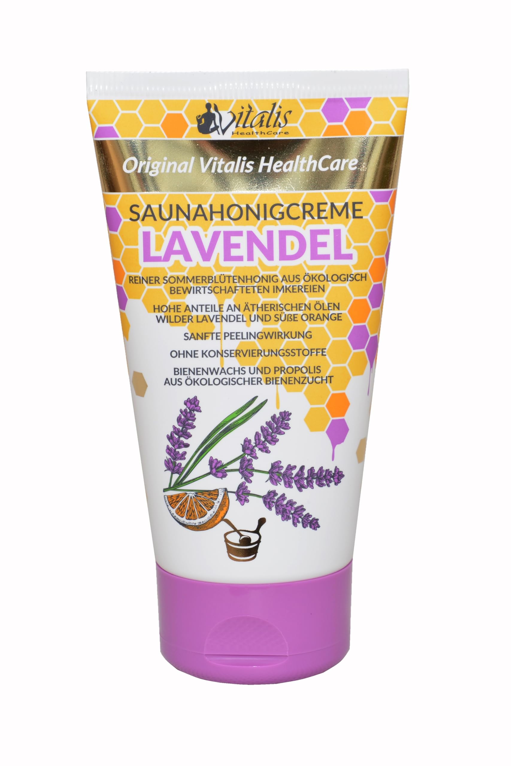 HAF® Vitalis Crème de miel pour sauna Lavande 150 g Accessoire sauna 100 % naturelle