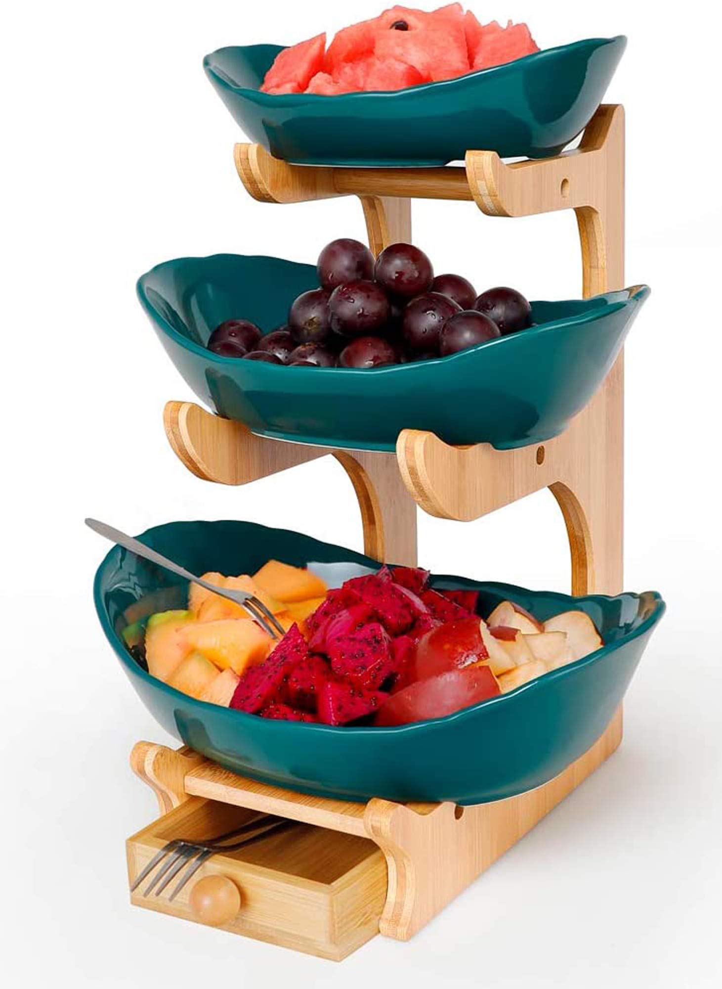 Buy 3Tier Oval Server Set Food Server Display Stand Chip and Dip