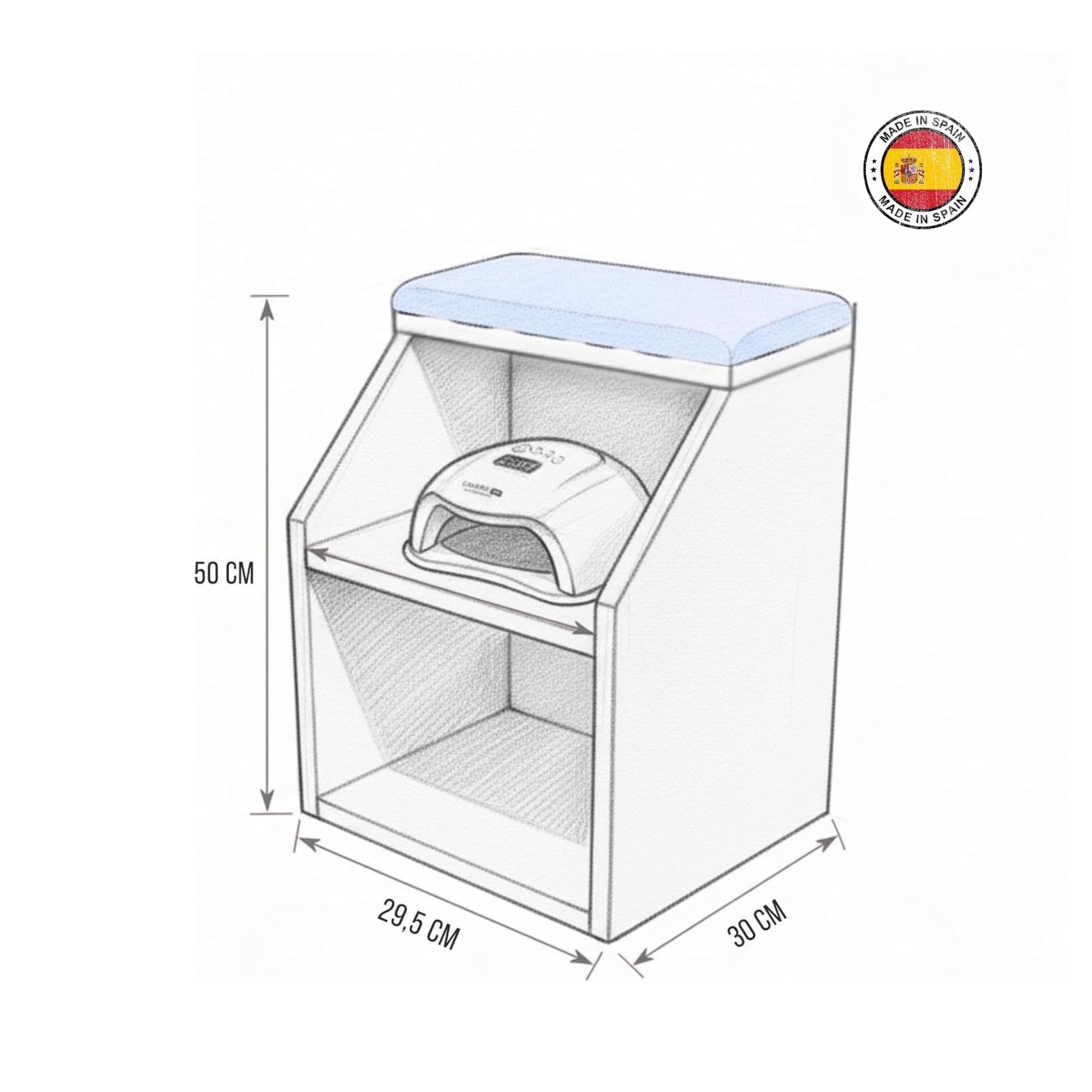 Reposapiés Pedicura Profesional Soporte Ergonómico para Salón de Uñas | Antideslizante, Listo para Usar, Fabricado en España | Estética y Manicura Profesional, Blanco
