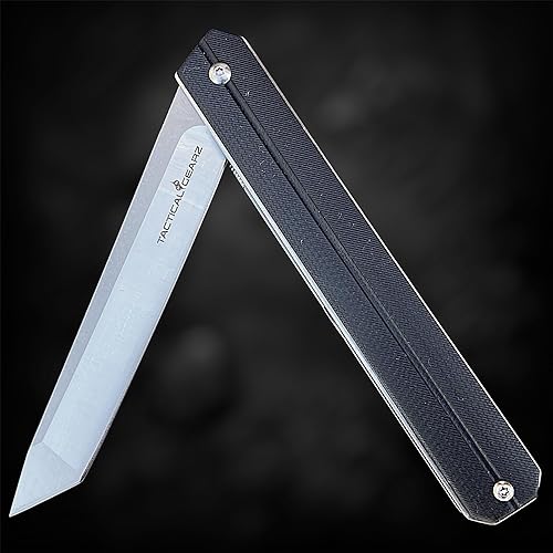Miniatura 5 de TACTICAL GEARZ Cuchillo de bolsillo G10! Mango TG Oris, G10! Hoja de acero D2 afilada de afeitar! Incluye funda