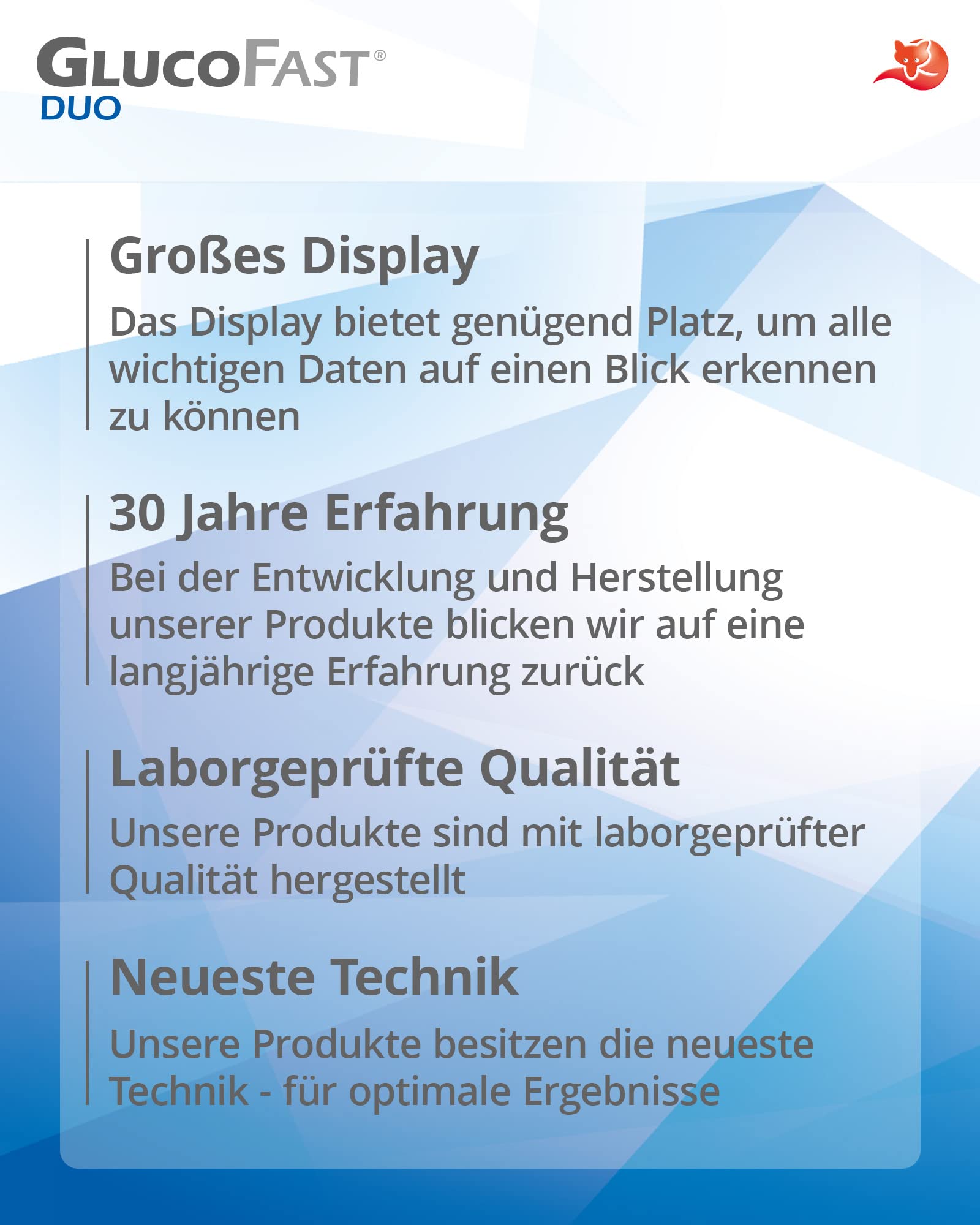 Duo Blutzuckermessgerät (mg/dL) Set mit 60 Teststreifen & 10 Lanzetten | Zertifiziertes Diabetes-Messsystem mit hoher Genauigkeit | Leichte Anwendung