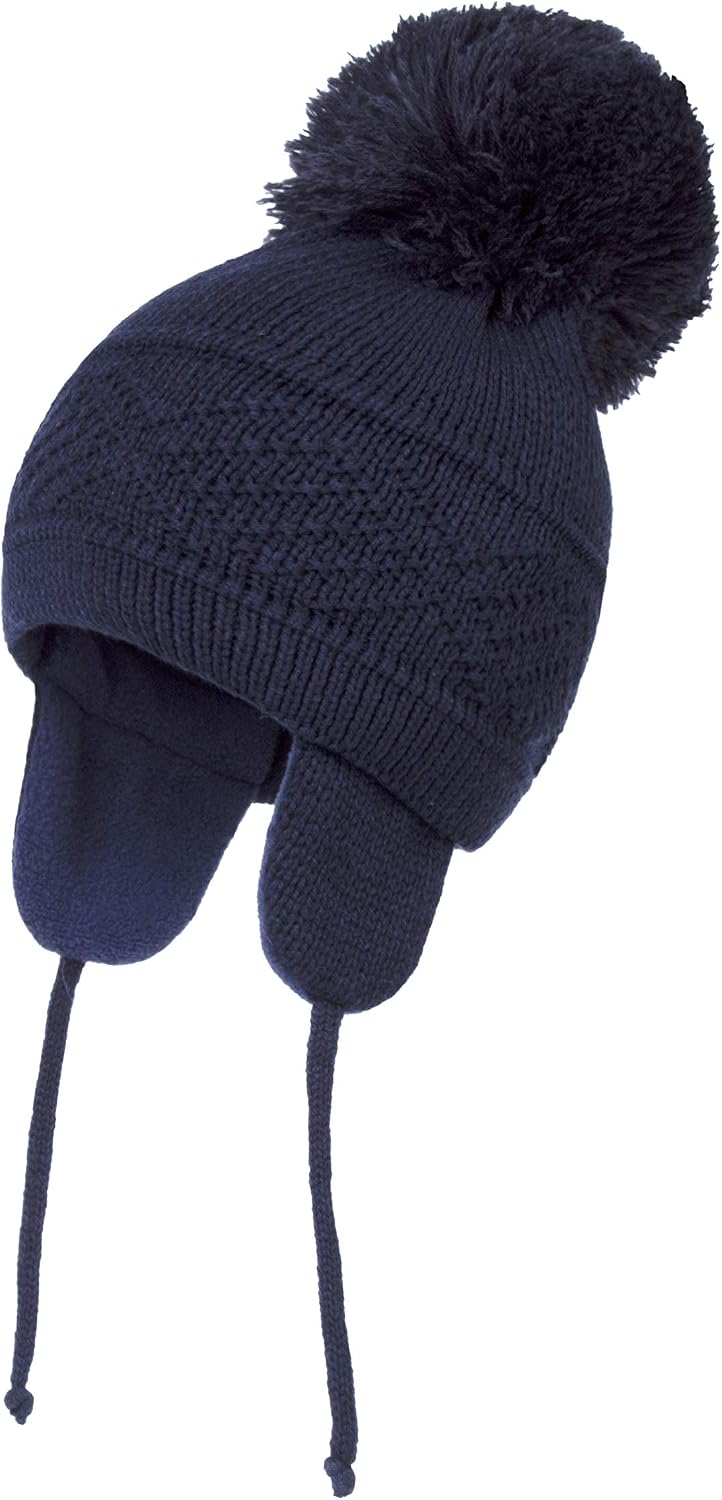 Baby Winter Hat Fleece Lined with Ear Flaps Knit Beanies Cap for Kids Toddler Boys Girls