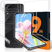 Carantee 2 Pièces Verre Trempé pour Samsung Galaxy Z Flip 4 5G, Doux TPU Film Protection écran Compatible avec Galaxy Z Flip 4 Verre Protection, Pas de bulles Z Flip 4 5G Doux Vitre Protection