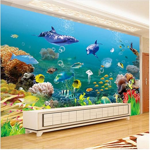 Amazon 壁画の装飾 壁紙水中世界イルカ熱帯魚写真壁壁画クラシックリビングルーム背景装飾 150x1cm ウォールステッカー オンライン通販 Amazon 壁画の装飾 壁紙水中世界イルカ熱帯魚写真壁壁画クラシックリビングルーム背景装飾 150x1cm ウォールステッカー オンライン通販