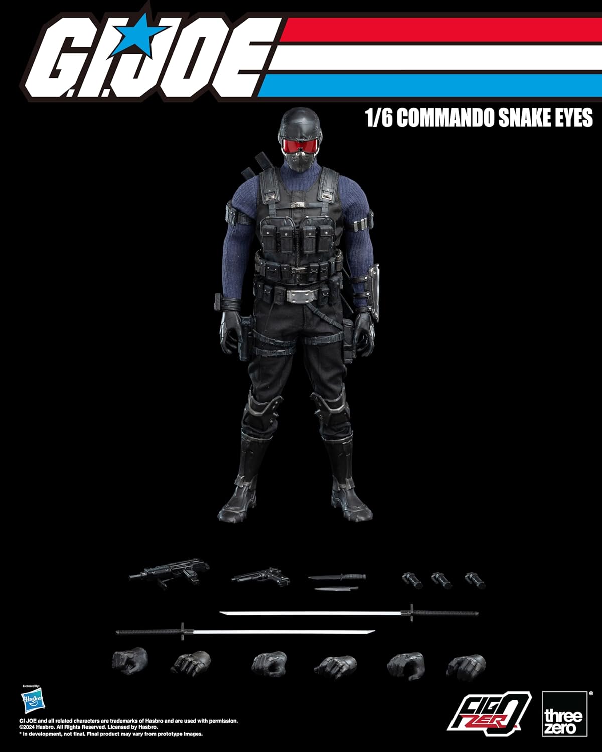 G.I. Joe: FigZero Snake Eyes 1:6 Scale Action Figure