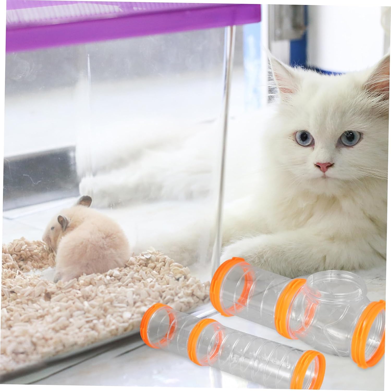 POPETPOP Hamster Tube Kit Guinea Pig Tunnel DIY Animal Tunnel Expandable Easy Maintenance for Small Pets