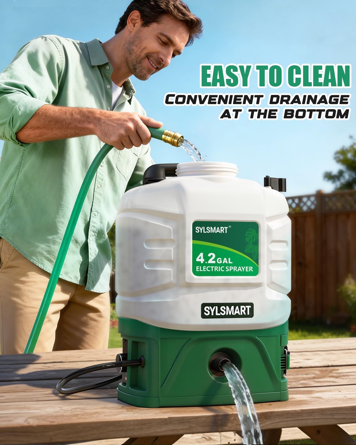 Battery Powered Backpack Sprayer 4 Gallon, 0-100 PSI Strong Electric Sprayer Compatible with Makita 18V Battery, 5 Nozzles, Weed Sprayer for Lawn & Garden, Yard, Fertilizer (Battery Inc)