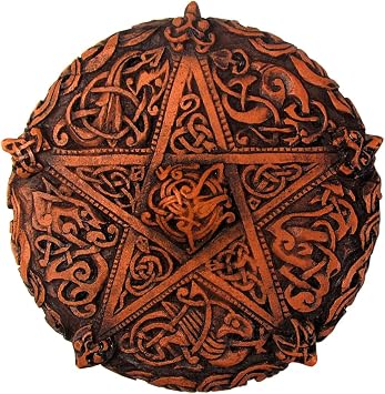 Dryad Design Celtic Knotwork Pentacle Wall Plaque 5.5 Wiccan Altar Decor