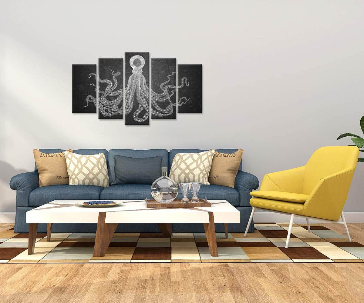 One-Day Sale: Up to 60% Off Zlove 5 Pieces Black and White Octopus Canvas Wall Art Cuttlefish Squid Marine Life Devilfish Sketch Vintage Style Picture Print On Canvas Stretched Modern Art for Home Decor Reay to Hang Super Cheap 🛒 Zlove 5 Pieces Black and White Octopus Canvas Wall Art Cuttlefish Squid Marine Life Devilfish Sketch Vintage Style Picture Print On Canvas Stretched Modern Art for Home Decor Reay to Hang