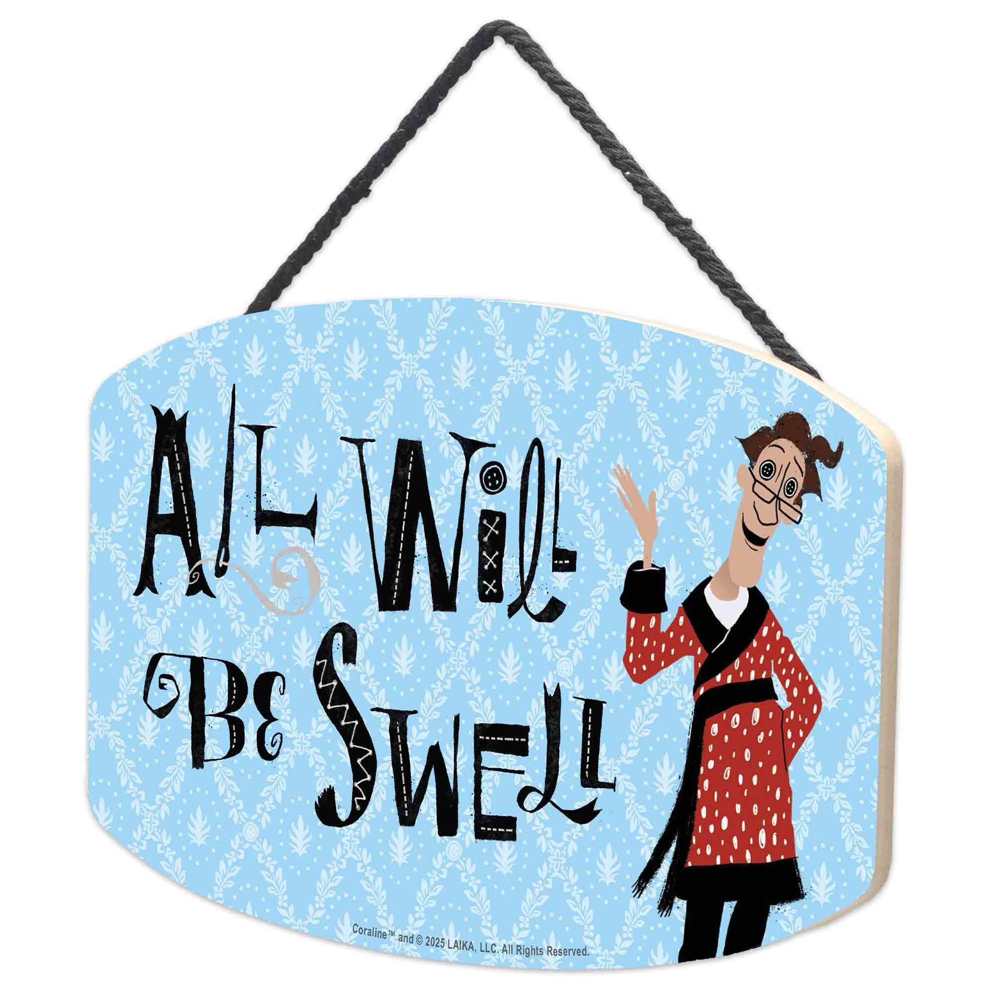 Amazon.com: Coraline All Will Be Swell Hanging Wood Sign