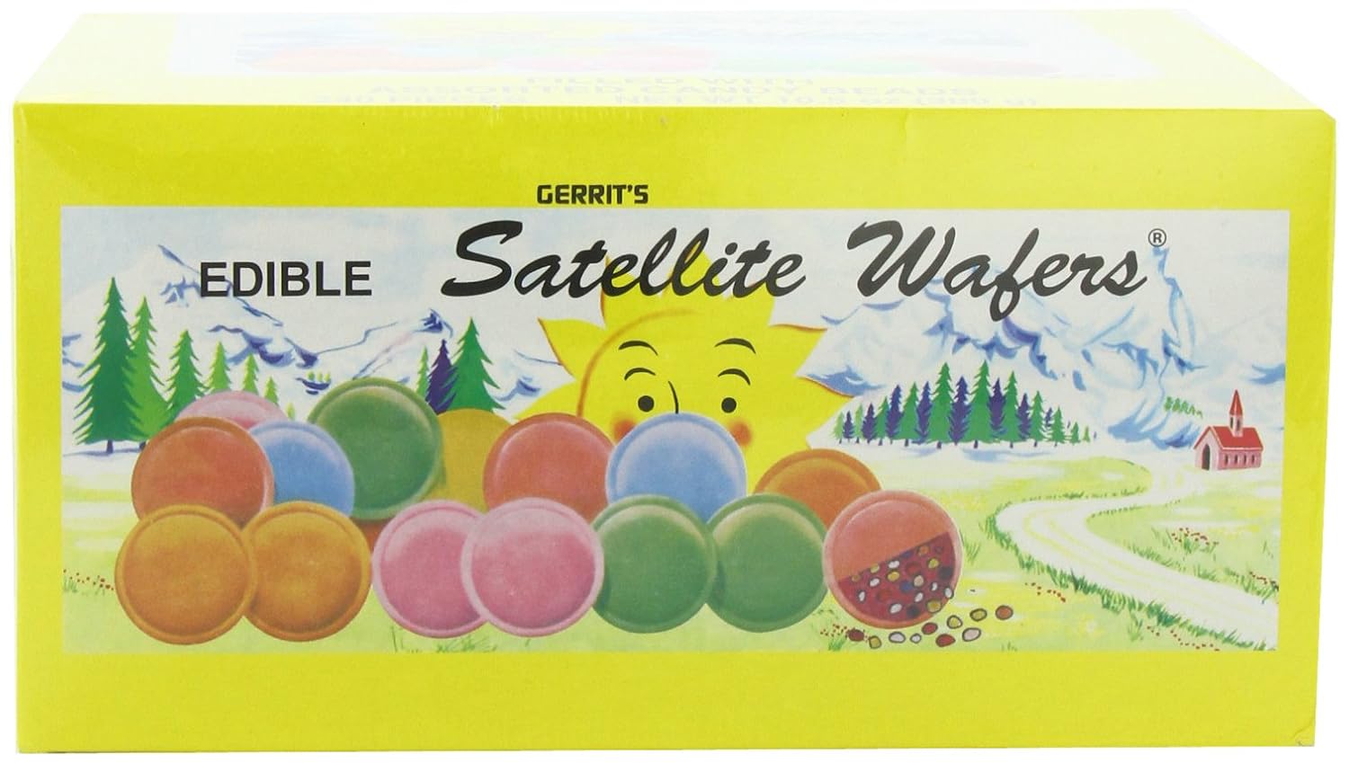 Gerrit's Satellite Wafers, Filled with Assorted Candy Beads, 10.5 Oz. 240-Count Boxes (Pack of 2)