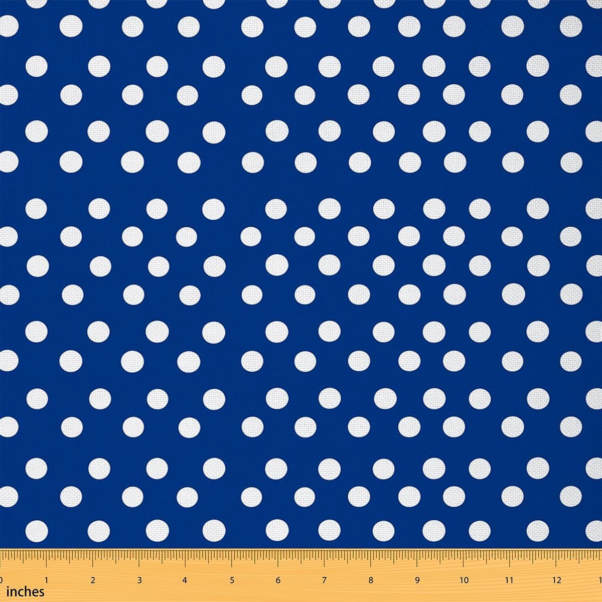 Erosebridal White Polka Dots Fabric by The Yard, Geometric Pattern Decorative Fabric for Quilting Sewing Clothing, Chic DIY Craft Patchwork, Blue White, 3 Yards