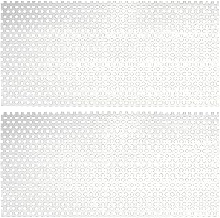 PH PandaHall 30x15cm Hoja Metálica Perforada de Aluminio, Placas Perforadas, 0.8mm de Grosor Placa de Malla de Aluminio Perforada con Agujeros Redondos para Decoración y Protección Agujero: 5mm