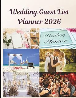 Wedding Guest List Planner 2026: Guest Contact Organizer, RSVP Tracker & Seating Plan for Brides & Grooms