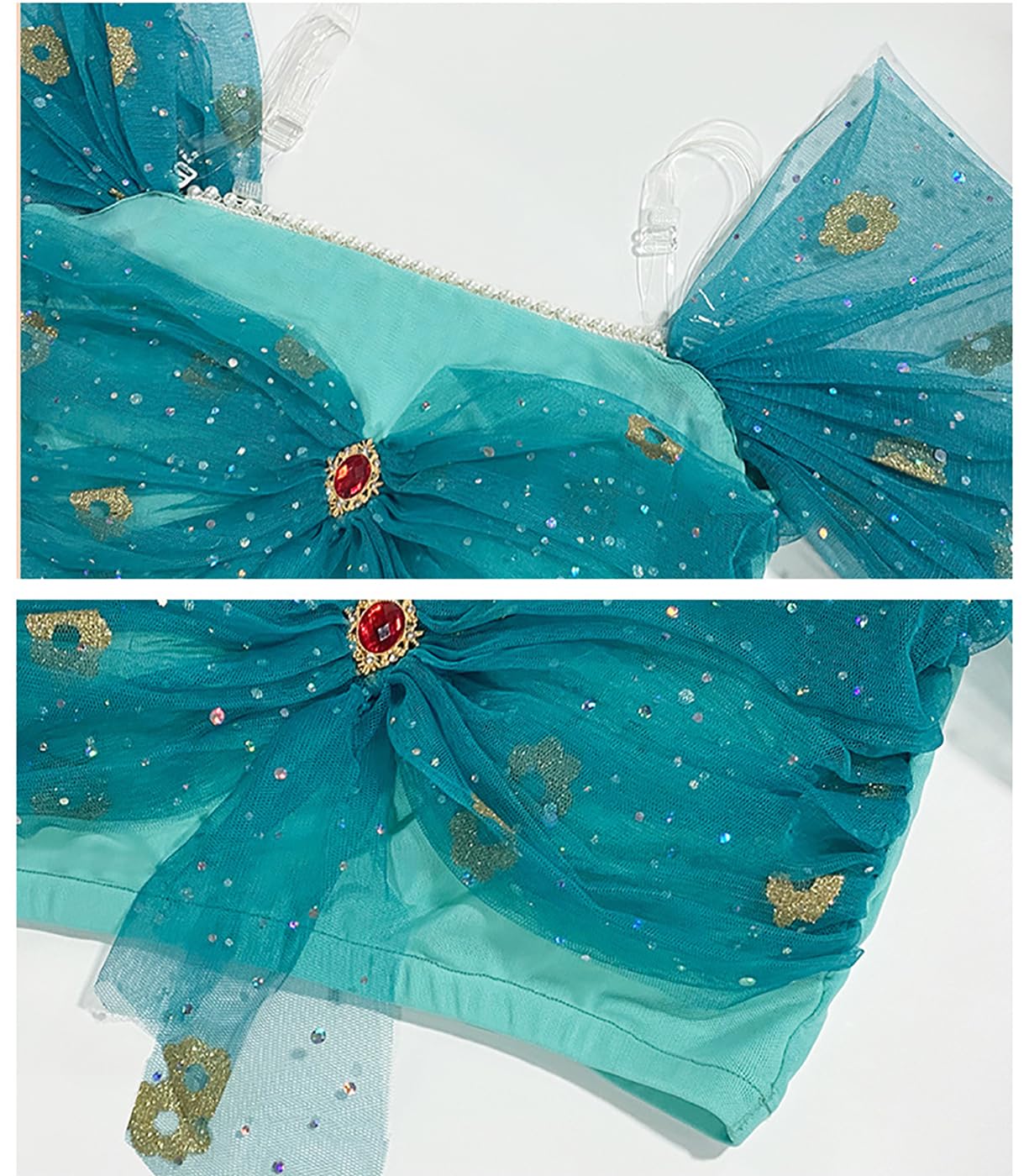Bi Bi Hou Jasmin Prinzessin Kostüm – Aladdin-Cosplay Für Damen, Inkl. Top, Hose, Kopf- & Haaraccessoires, Polyester