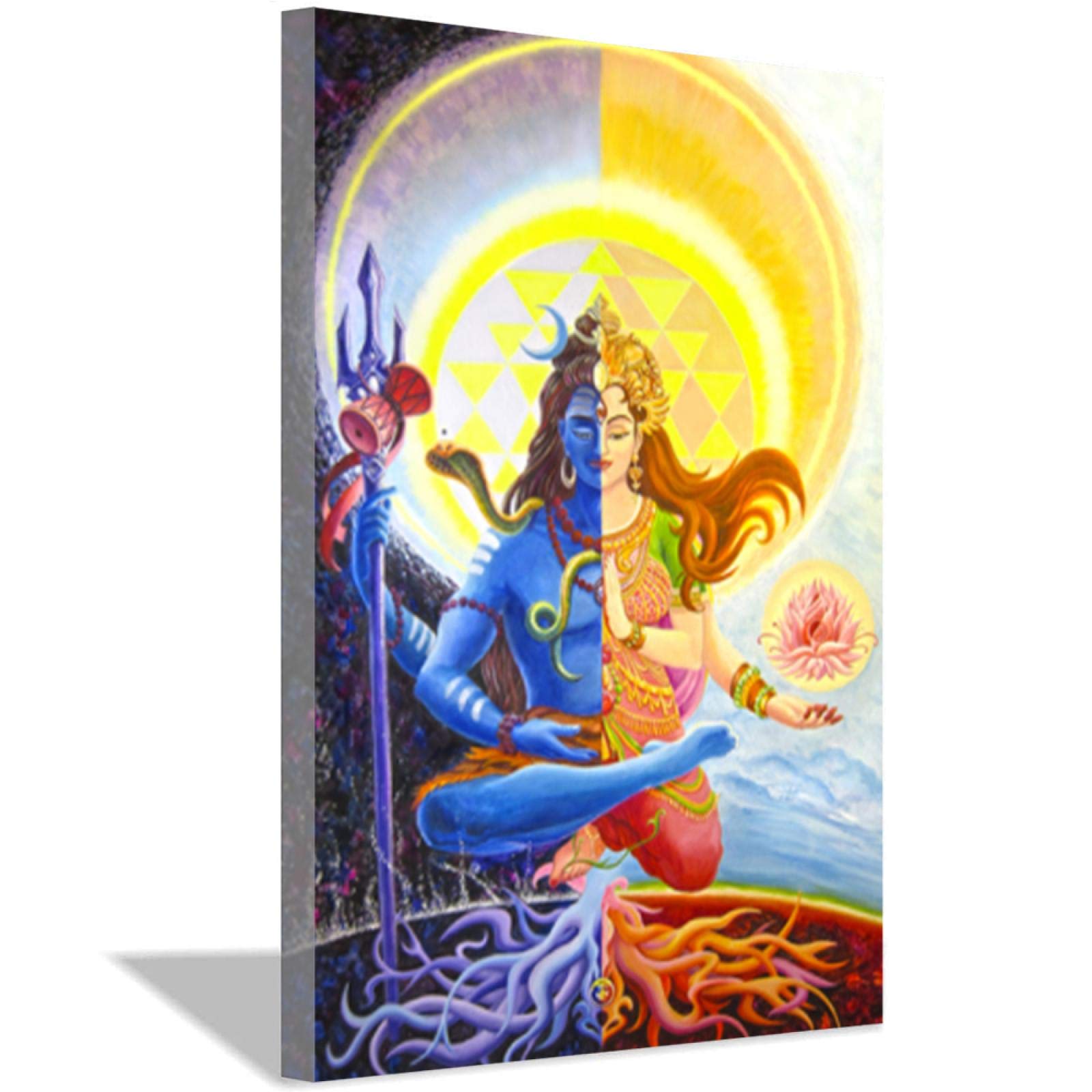 Amazon.co.jp: シヴァ神の壁と版画、壁のヒンドゥー教の神のキャンバス