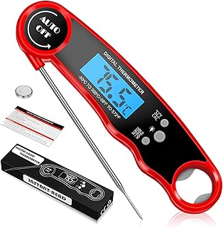 CASON (DEVICE OF C) Plastic -ABS Proffesional Waterproof Digital Lcd Cooking Food Thermometer/Kitchen Thermometer For Cooking Bbq/Barbeque Thermometer Temperature Test Pen (Red), ABS