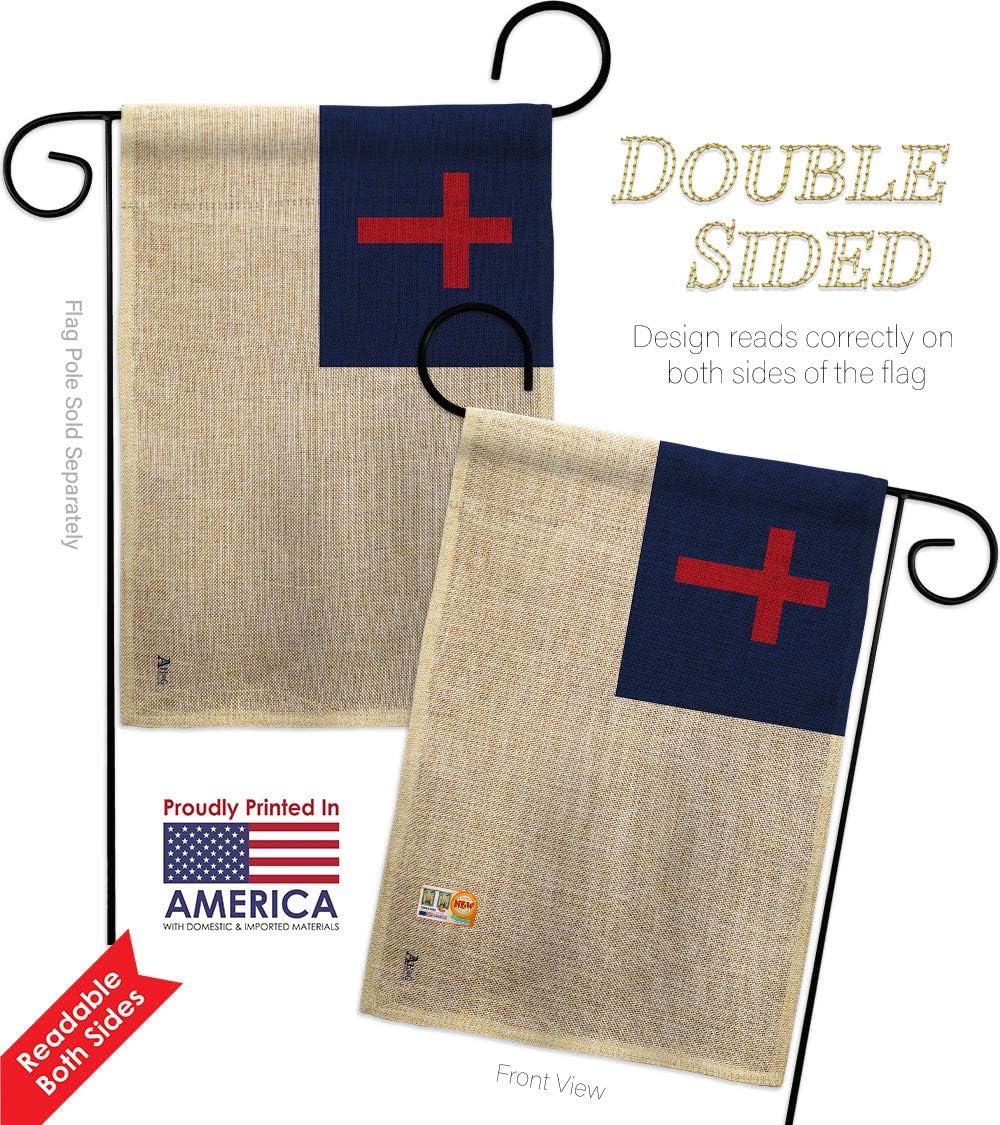 Christian Burlap Garden Flag Religious Faith Hope Grace Peace Dove Religion Easter Small Decorative Gift Yard House Banner Double-Sided Made In USA 13 X 18.5