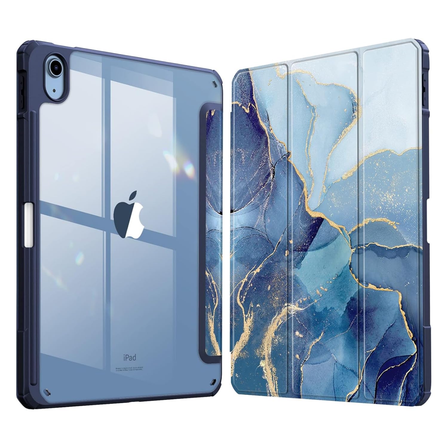 MOCA iPad (A16) 11th Generation 11 Inch 2025 10th Generation Case 2022, iPad 10.9 Inch Case with Clear Transparent Back and TPU Shockproof Frame Cover (Ocean)-image-8