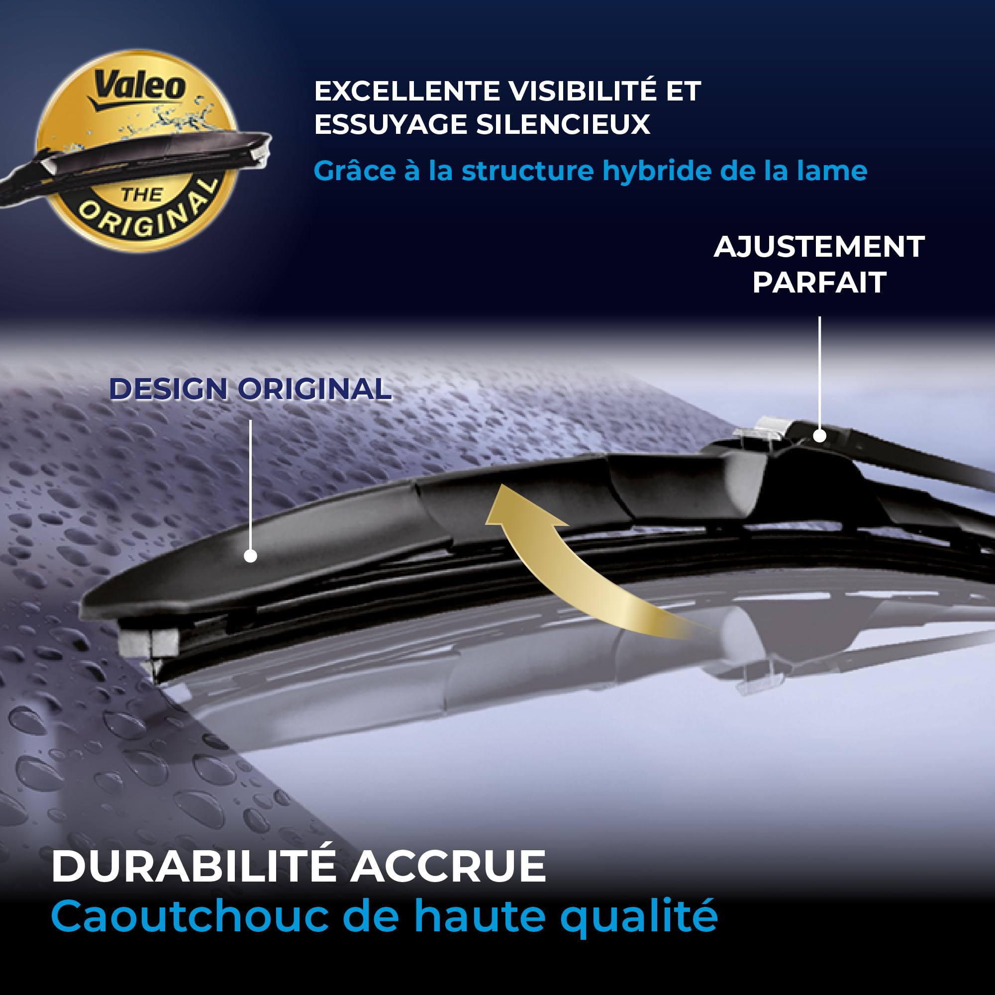 Valeo Silencio Balai d'Essuie-Glace Hybride VH136 - Avant - 700 mm - Remplacement d'Équipement d'Origine - 1 Balai - 574736