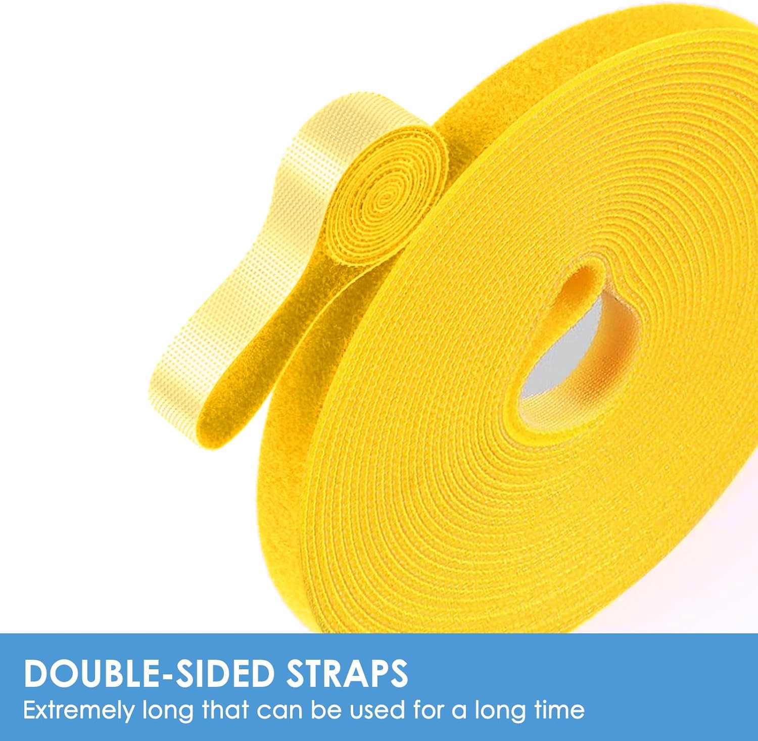 5 Meters x 0.6 Inch Reusable Cable Ties Adjustable Cord Straps Cable Management Tape Cord Organization Straps for Home, Office, Wire Bundling