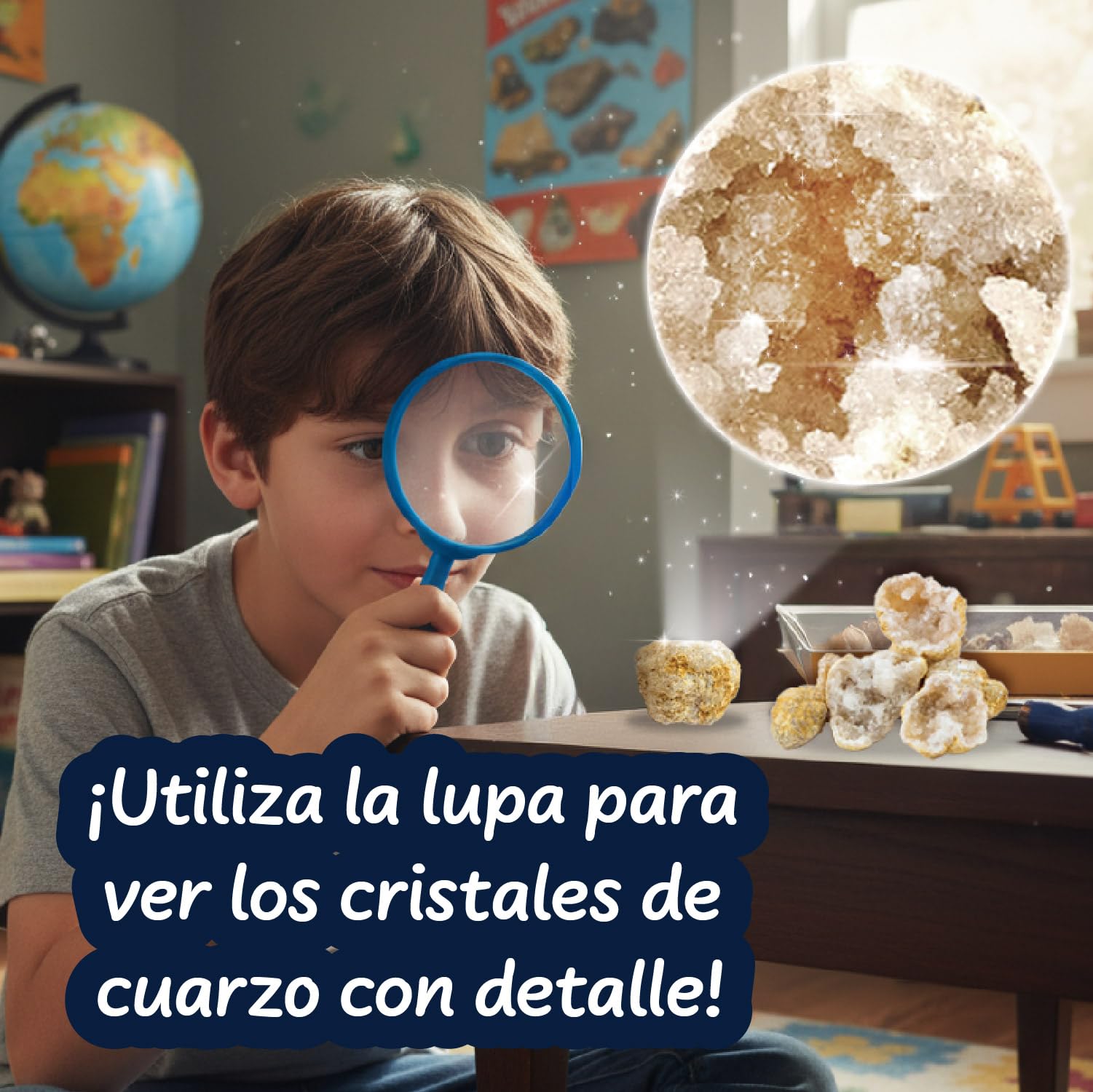 Science4you Rompe 5 Geodas Premium para Niños – Aprende sobre Rocas y Minerales con este Kit de Geodas, Kit Educativo, Regalo de Mineralogía y Geología para Niños y Niñas de 6 7 8 9+